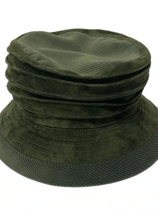 HERMES - Khaki deerskin Corduroy Hat main image 7